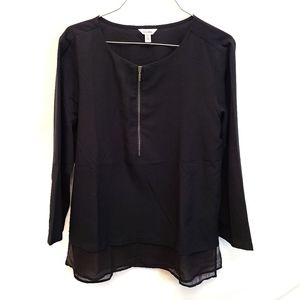 Calvin Klein Black Long Sleeves Blouse